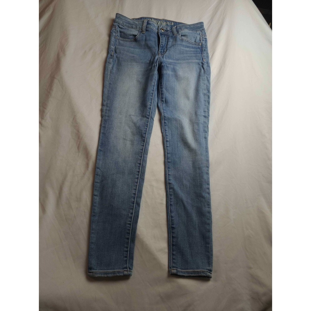 American Eagle Skinny Jeans Womens 8 Blue Super Super Stretch X Denim Streetwear